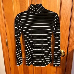 Striped turtleneck